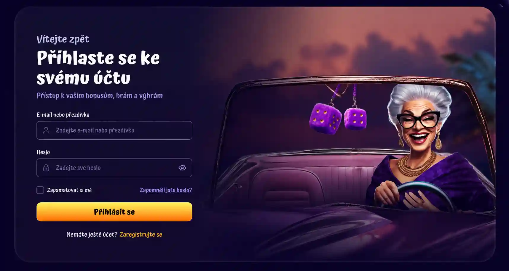 Přihlašovací stránka Spingranny