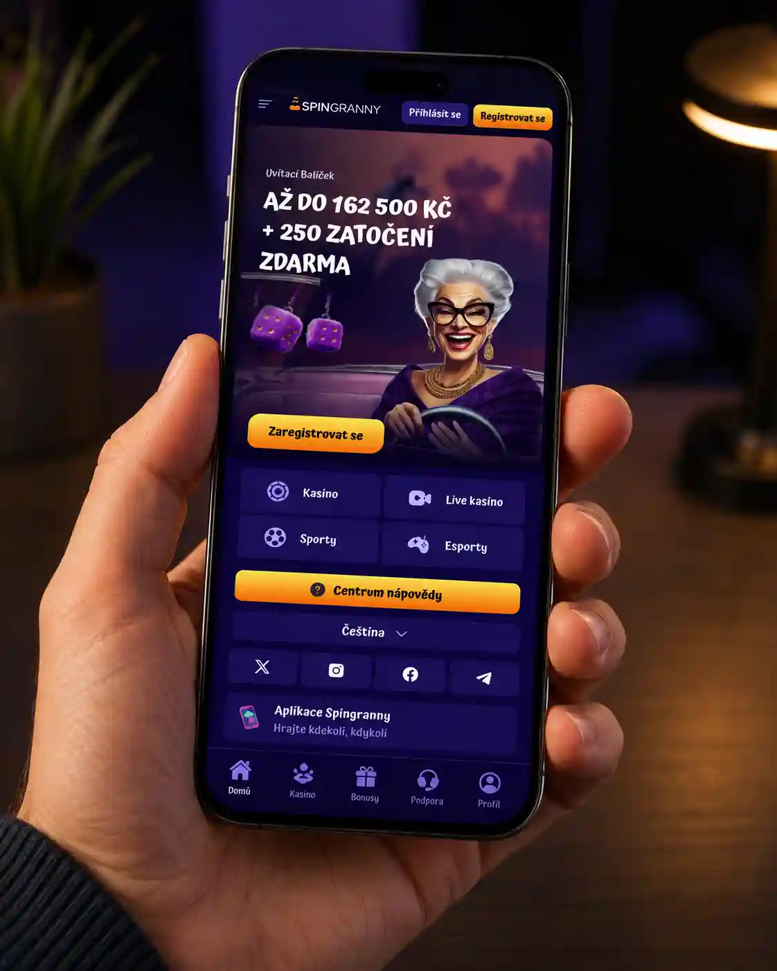 Mobilní aplikace Spingranny